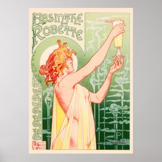 Vintage Absinthe Robette by Alphonse Mucha Poster
