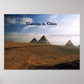Giza Egypt Sunrise Poster