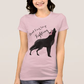 Wolf With Pink Roses Wreath Encouragement Shirt