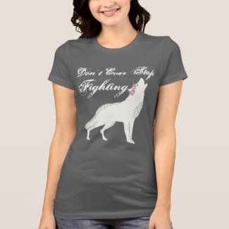 White Wolf With Pink Rose Crown Fighter Shirt