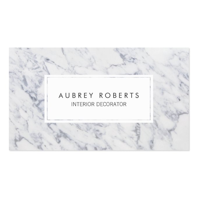 Professional Marble Pattern Modern Elegant Design Business Card (front side)