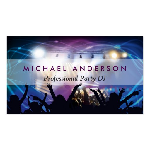 Music DJ Party Concert Planner - Modern Stylish Business Cards (front side)