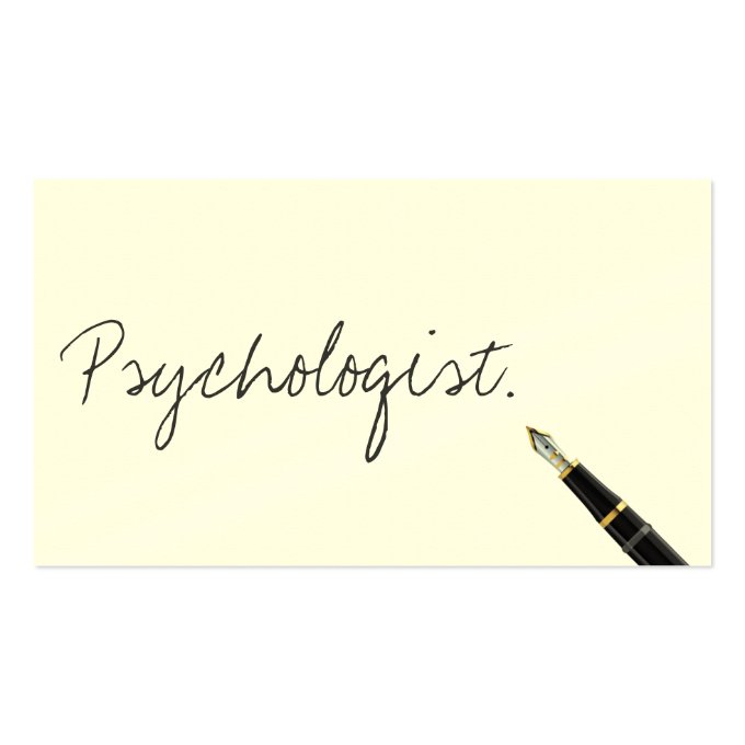 Handwritten Psychologist Business Card (front side)