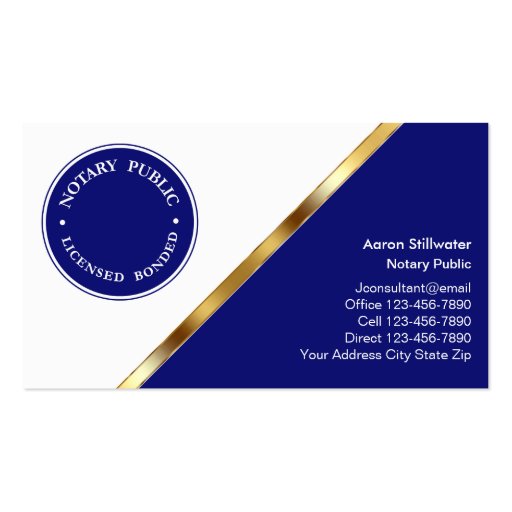 Notary Business Cards BizCardStudio