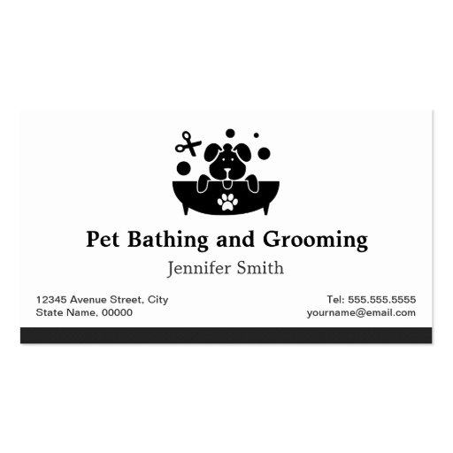 Pet Bathing and Grooming - Appointment Business Card Template