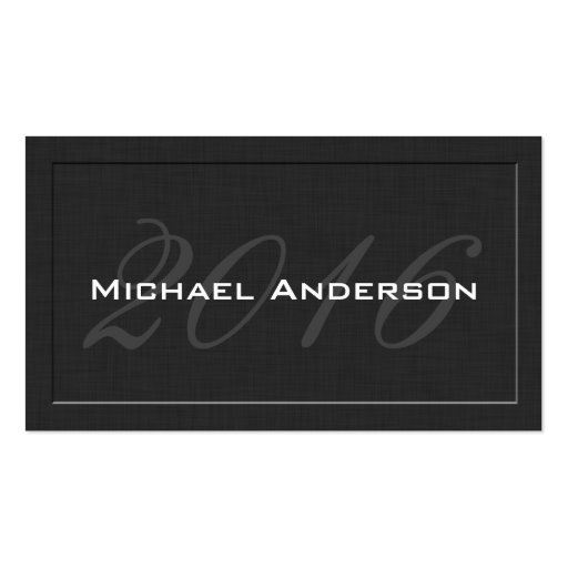 Elegant Classic Senior Class Graduation Name Card Double-Sided Standard Business Cards (Pack Of 100)