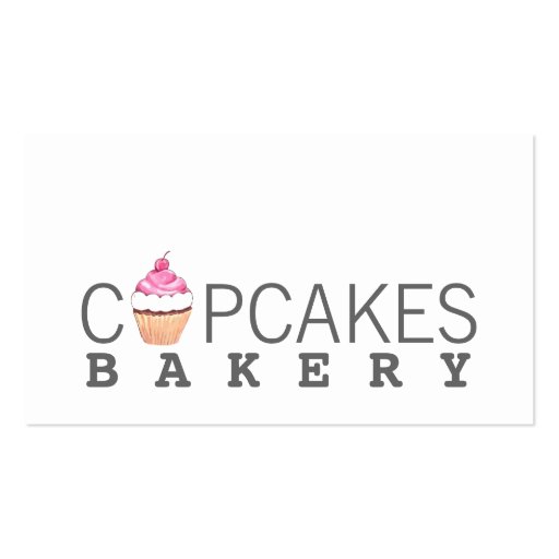 Modern Cupcake Bakery Business Card (front side)