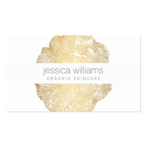 Elegant Beauty Gold Wood Art Motif Double-Sided Standard Business Cards (Pack Of 100) (front side)