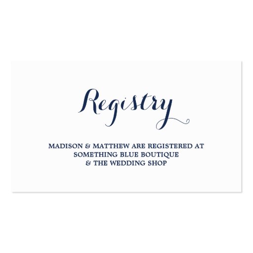 Nautical | Registry Card Double-Sided Standard Business Cards (Pack Of 100)