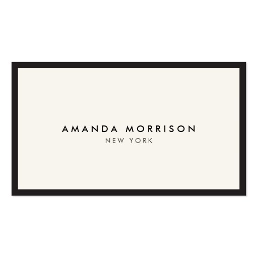 Elegant and Refined Luxury Boutique Black/Ivory Double-Sided Standard Business Cards (Pack Of 100) (front side)