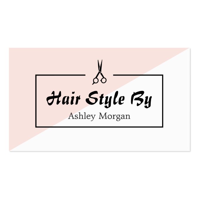 Modern Hair Stylist Beauty Salon Simple Geometric Business Card (front side)