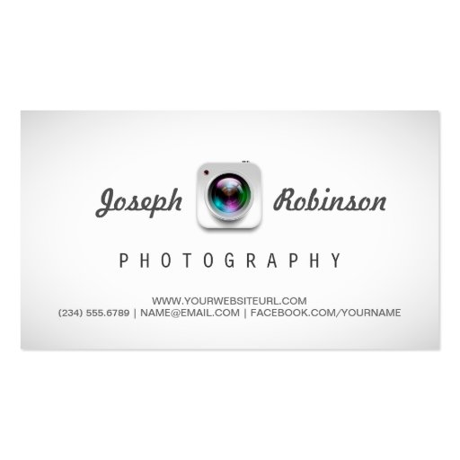 Photographer Photography with Your Best Photos Double-Sided Standard Business Cards (Pack Of 100)