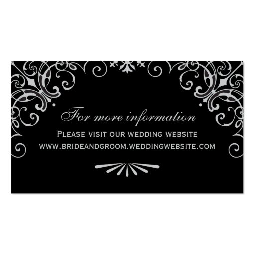 Wedding Website Card | Art Deco Style Double-Sided Standard Business Cards (Pack Of 100) (front side)