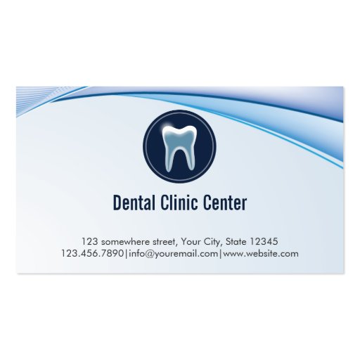 Blue Curves Dental Care Appointment Business Card