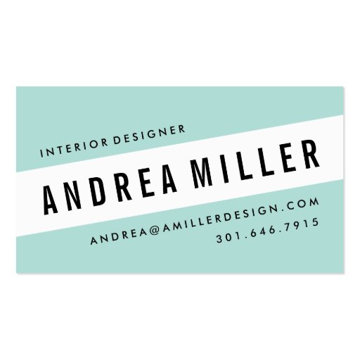 On A Slant Bold Graphic Business Card (front side)
