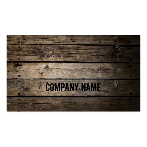 Wood Company Business Card (front side)