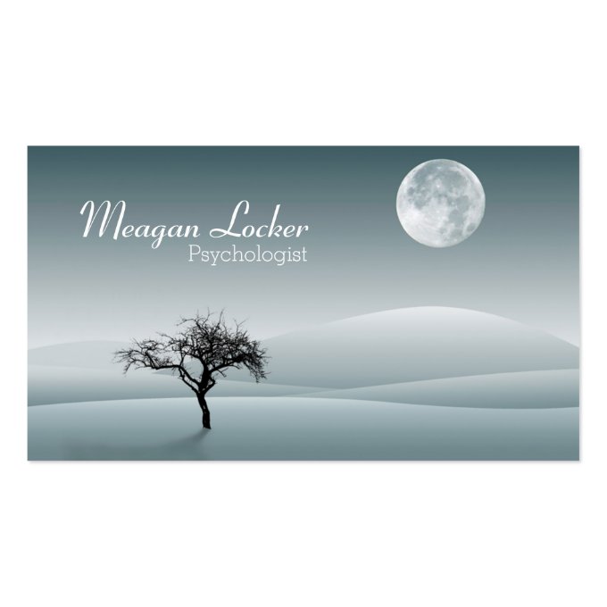 Psychologist - Moon and Solitude Tree Business Card