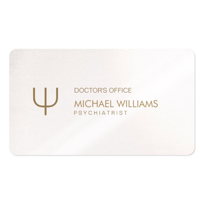 Psychologist - Professional elegant white symbol Business Card
