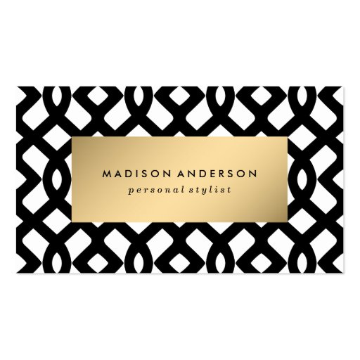 Trellis Links in Gold | Business Cards (front side)