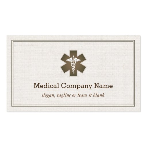 Stylish Medical Symbol Company Corporation Business Card Templates (front side)