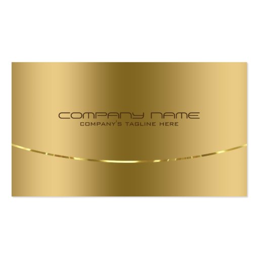 Modern Metallic Gold Design Stainless Steel Look Double-Sided Standard Business Cards (Pack Of 100)