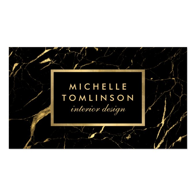 Black and Gold Marble Designer Business Card