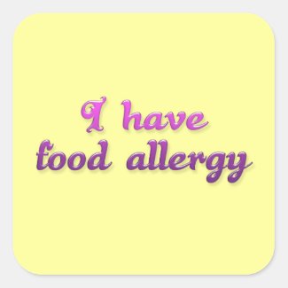 I have food allergy [sticker] square sticker
