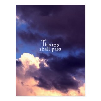 This too shall pass postcard