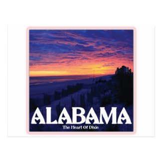 Alabama Dark Sunset Postcard