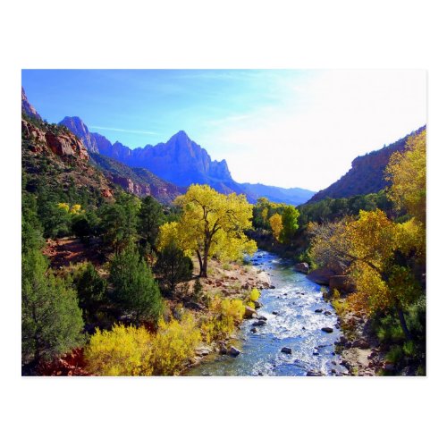 Virgin River, Zion, Utah, Postcard