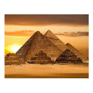 Egyptian pyramids postcard