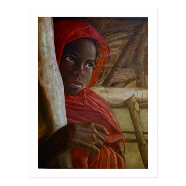 Sudanesische Mädchen-Postkarte