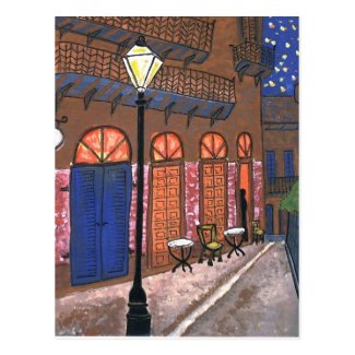 New Orleans Night Cafe Postcard