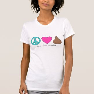 Peace Love Chocolate Tee Shirt