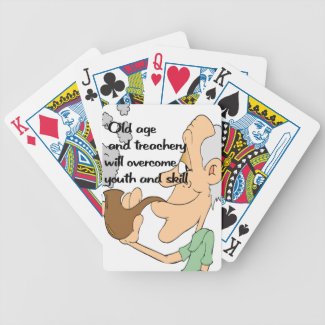 Old age and treachery bicycle playing cards
