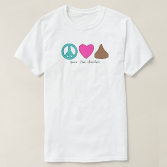 Peace Love Chocolate Hip Fashion T-Shirt