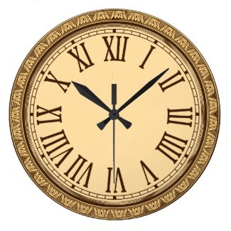 Retro Ornamental Round Wall Clock