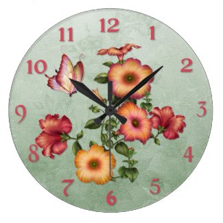 Petunia Blush Large Clock