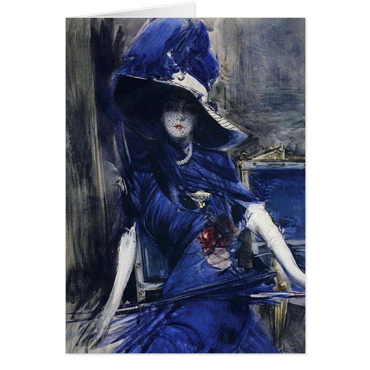 Divine in Blue Greeting Card