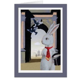 White Rabbit in Paris Card