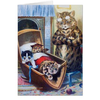 Kittens in the Cradle Card