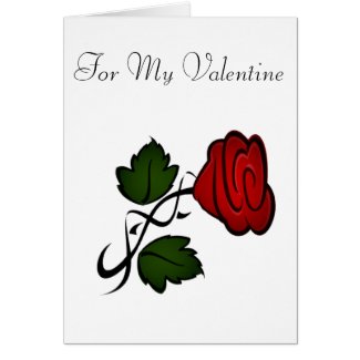 Red Rose Valentine Card