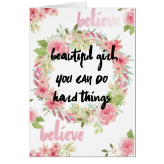 Breast Cancer Encouragement Card With Pink Roses