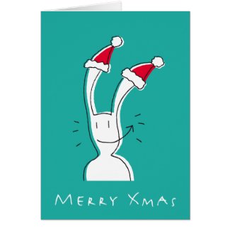 Merry Xmas Greeting Card by BixTheRabbit