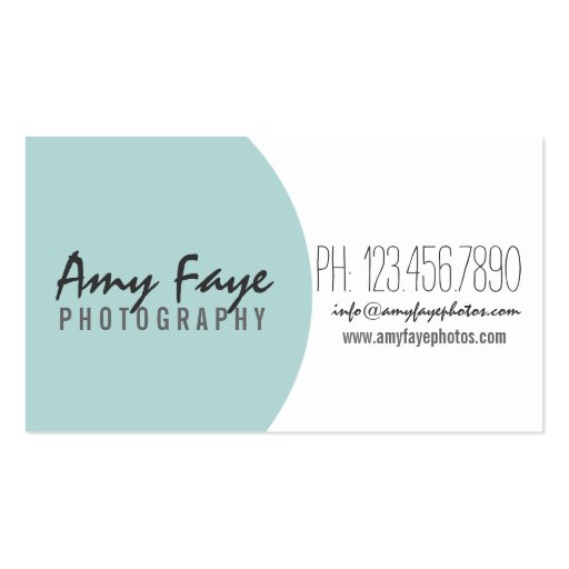Camera Business Cards | Photography (back side)
