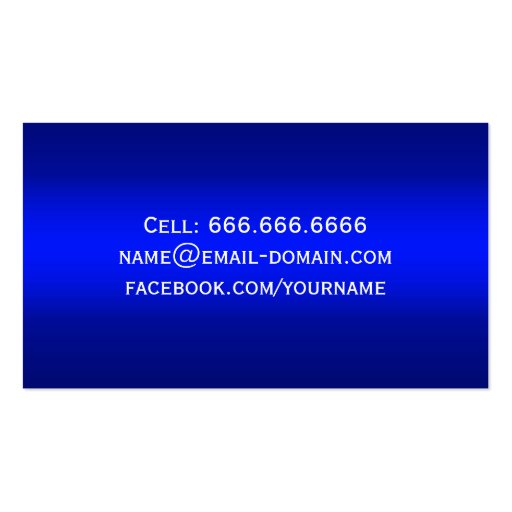 Graduation Name Card - Stylish Plain Blue Gradient Double-Sided Standard Business Cards (Pack Of 100) (back side)
