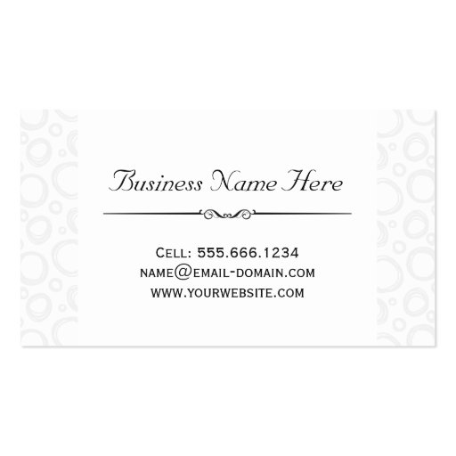 Abstract Hand Drawn Circles and Gold Name Logo Double-Sided Standard Business Cards (Pack Of 100) (back side)