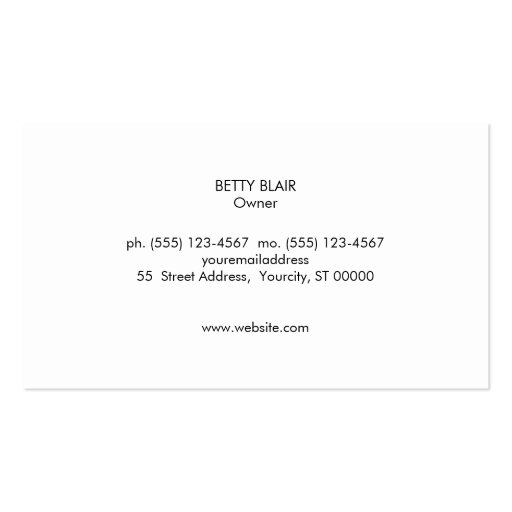 Colorful Floral, Gold Elegant Fashion and Beauty Double-Sided Standard Business Cards (Pack Of 100) (back side)