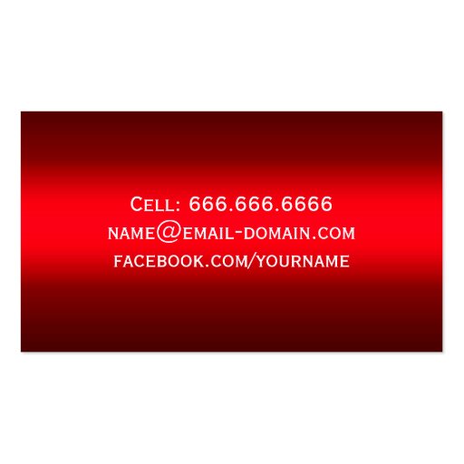 Graduation Name Card - Stylish Plain Red Gradient Double-Sided Standard Business Cards (Pack Of 100) (back side)