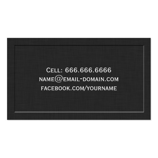 Elegant Classic Senior Class Graduation Name Card Double-Sided Standard Business Cards (Pack Of 100) (back side)